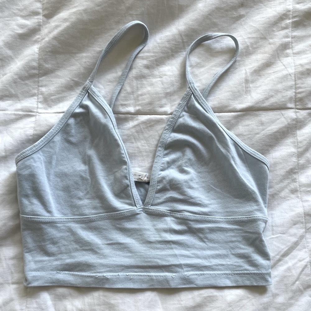 Urban Outfitters baby blue crop top